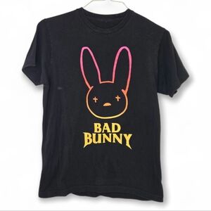 Bad Bunny Ombre Black Graphic T-Shirt